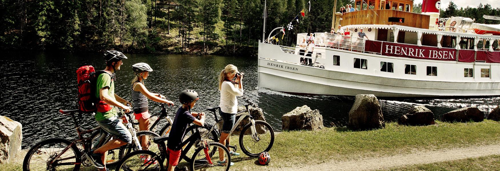 cycling along the Telemark Canal