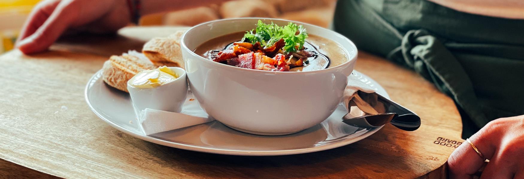 Soup at Hvelvet kafe in Fyresdal