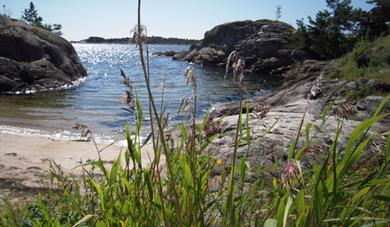 Ivarsand, a beautiful beach along the coastal trail  