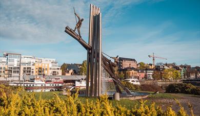 floating monument in Skien