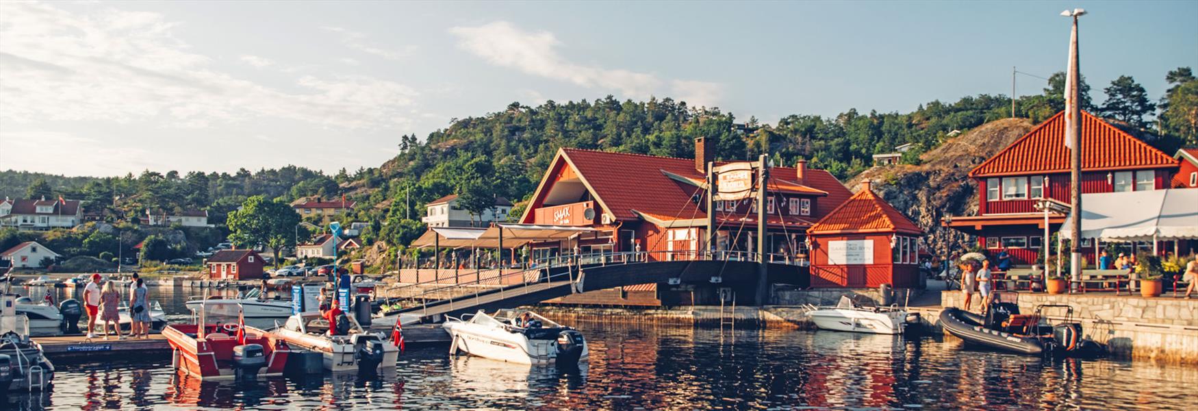 leisure boats at Valle boat harbor in Bamble