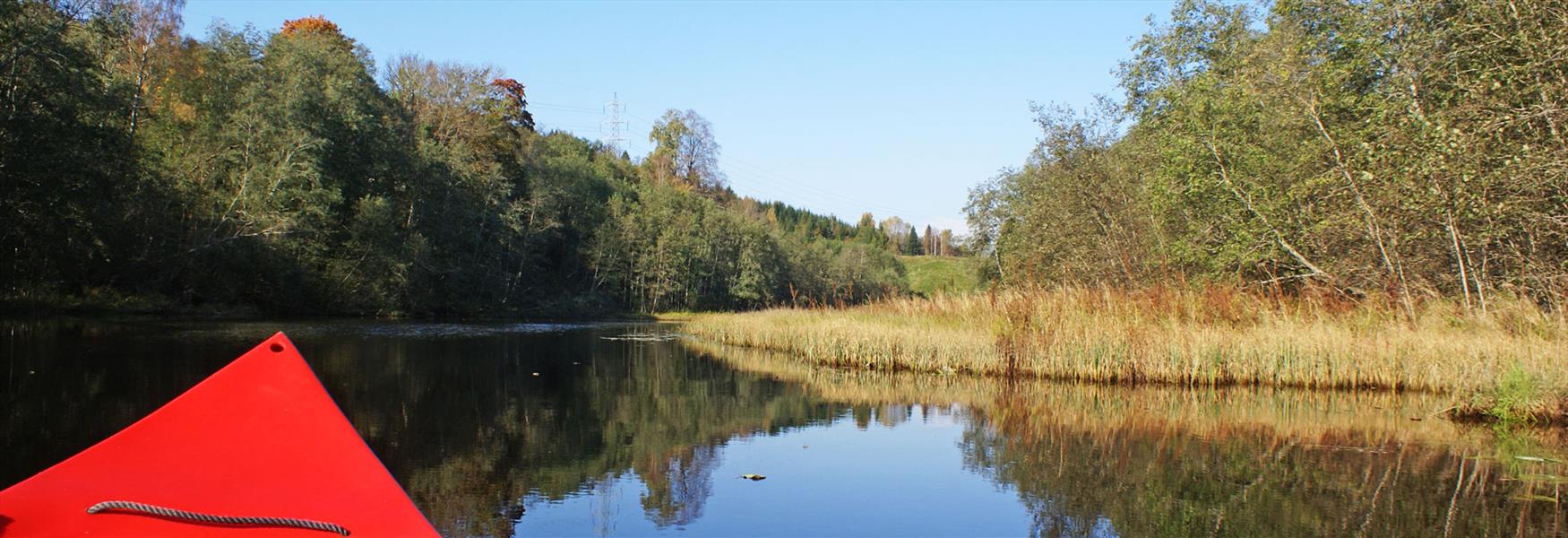 paddling on Falkumselva in Skien