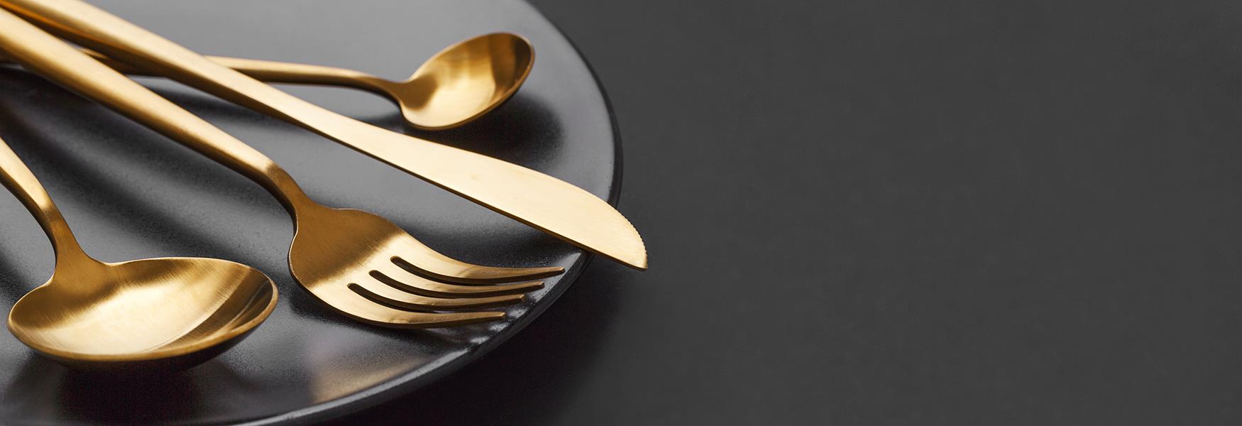 Cutlery on a plate