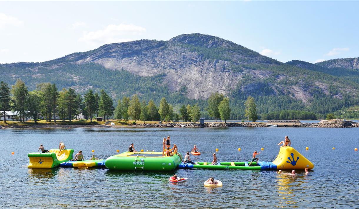 water trampoline at Treungen