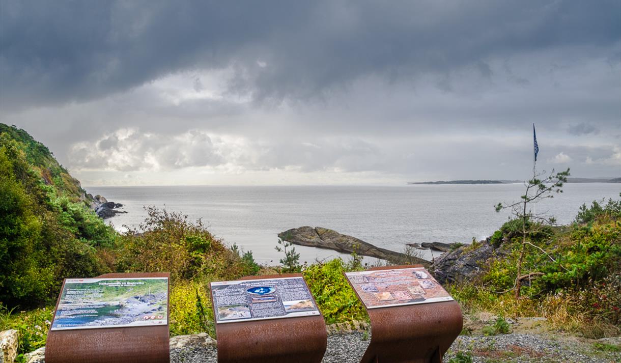 information boards at Steinvika in Langesund