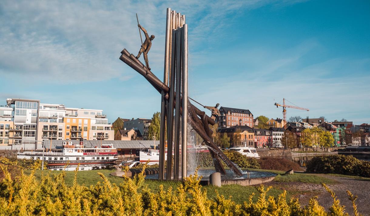 floating monument in Skien