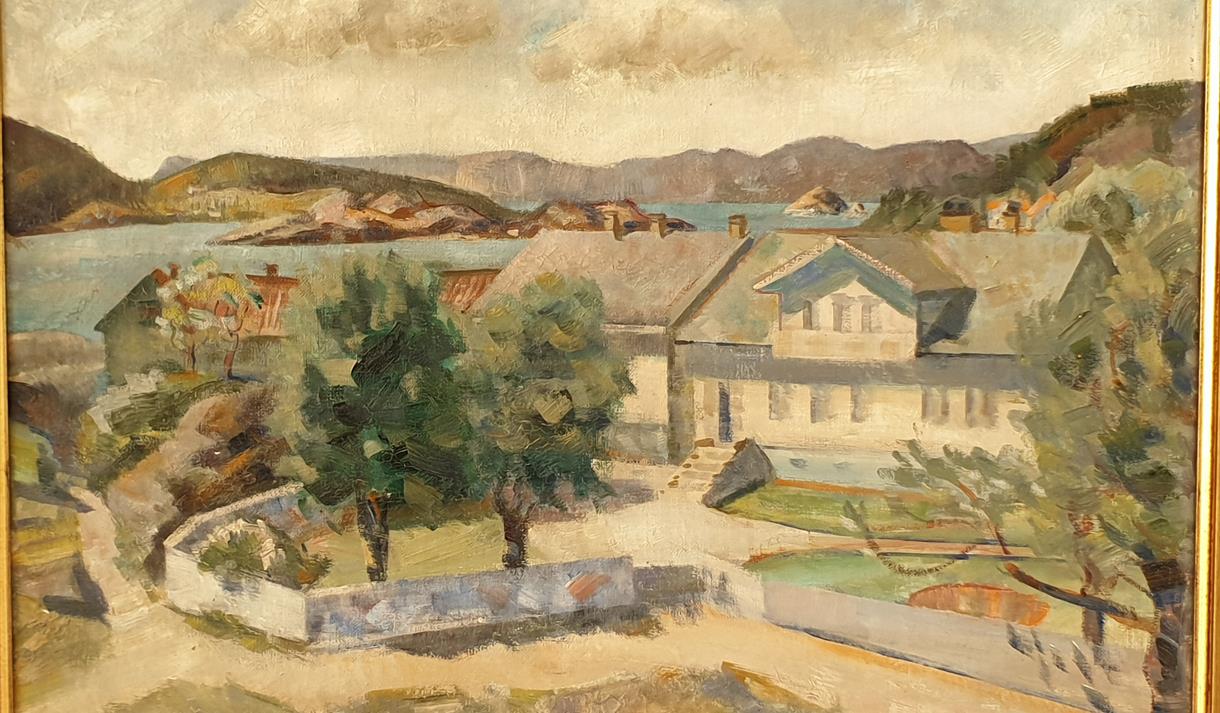 Guido Schjølberg painting of Edvard Munchs house in Kragerø