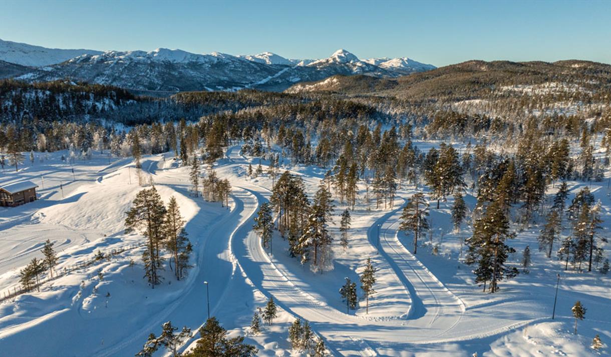 the ski slopes at Grønkjær ski center in Notodden