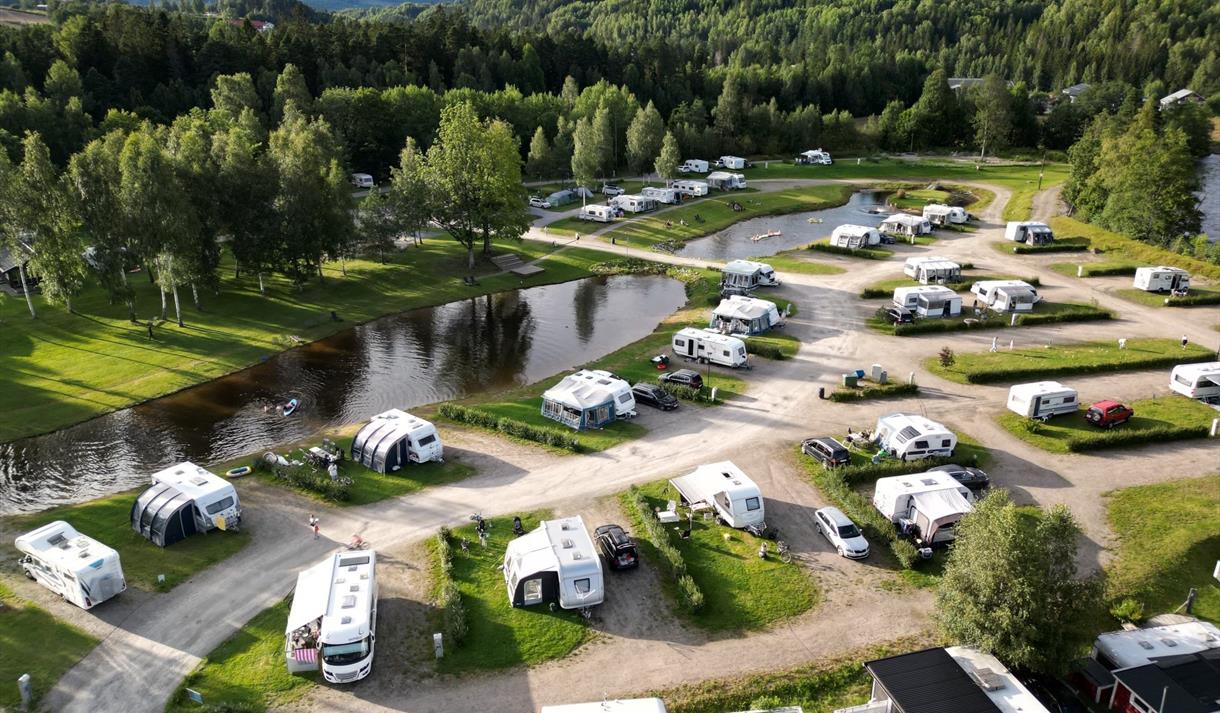 drone photo of Beverøya Camping