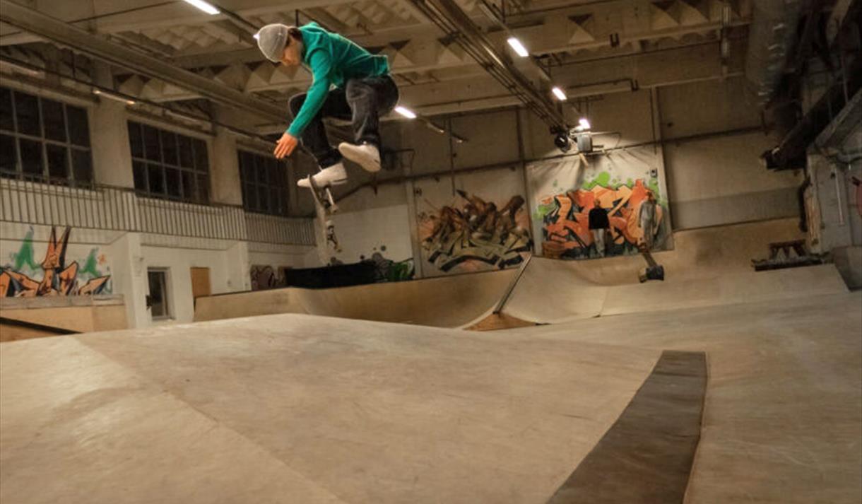 boy at skatepark in Notodden
