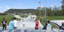 children at Porsgrunn skatepark