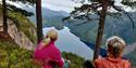 2 ladies enjoying the view from the Tveitgrend trail