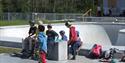 children at Porsgrunn skatepark