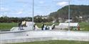 children at Porsgrunn skatepark