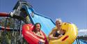 girls in front of steep slide in Bø Sommarland