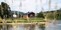 cabin and beach at Beverøya Camping