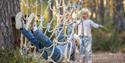 Children playing in the climbing park in Hamaren Activity Park.