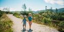 children are walking on the adventure trail Vasseventyret at Haukeli