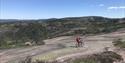cycling over boulders on Gautefallheia in Drangedal