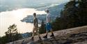 couple enjoying the view from the top of Eikeskartoppen