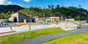 the skate park at Nesøya Activity Park in Notodden