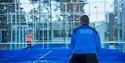 man and woman play padel tennis in Skien leisure park