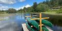 canoe for hire at Knut's grill